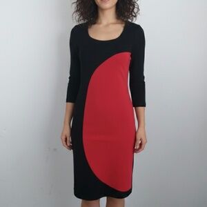 Vintage Diane Von Furstenberg Women's 3/4 Sleeve Luna Dress Wool Size 4